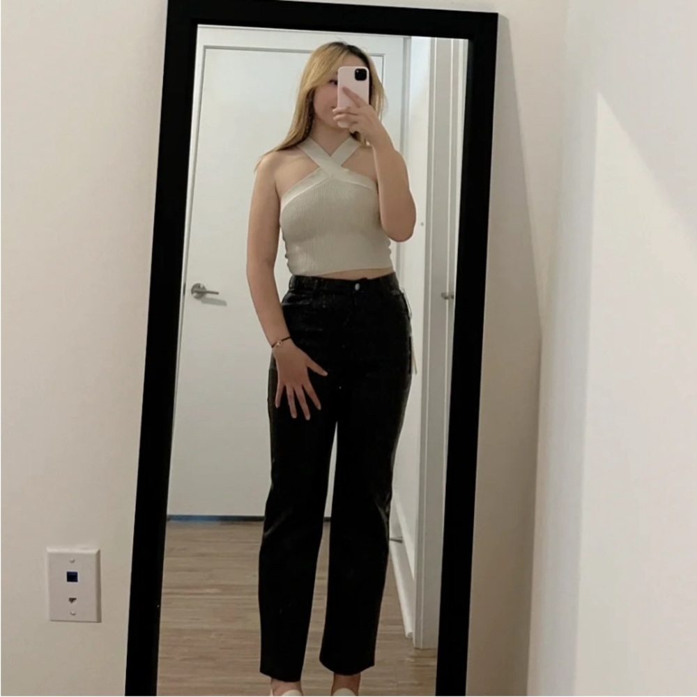 Aritzia Melina Pants Vegan Leather in Black